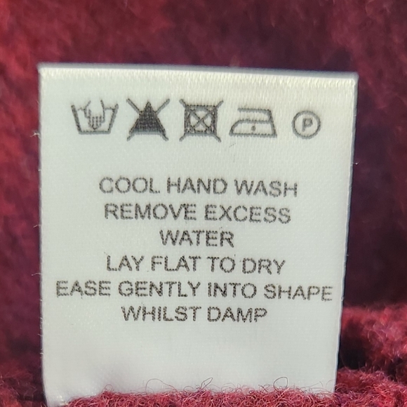 Officine Générale Men’s Scotland Striped Pure New Wool Sweater Burgundy Plum S - Picture 11 of 11